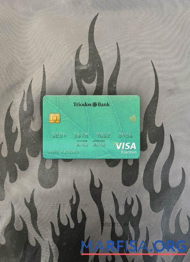 Blank Netherlands Triodos Bank visa electron card photolook front sample